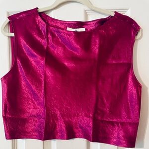 Banana Republic Shimmering Fuchsia Crop Top